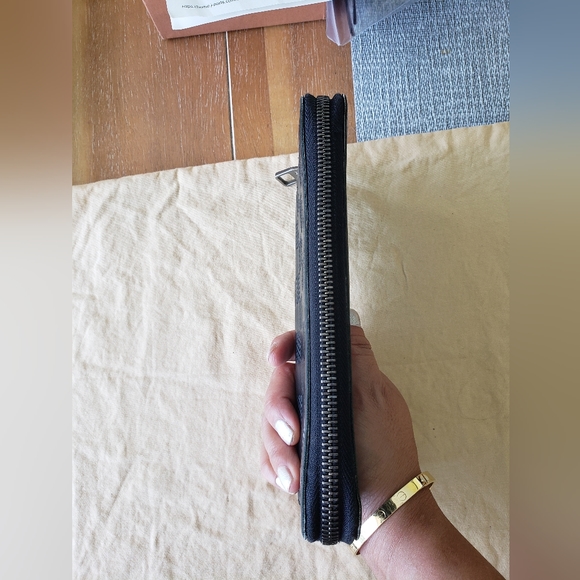 Authentic Louis Vuitton Damier Infini Zippy Black Long Wallet unisex - Picture 10 of 12